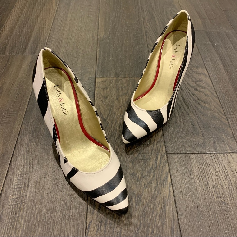 Kelly & Katie Size 7 Zebra Print 4 Inch High Heels